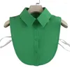 Papillon Camicia da donna e da uomo Colletto finto Casual Risvolto staccabile Verde Falsa donna rimovibile Nep Kraagie