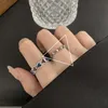 anelli di fidanzamento ovali anelli coordinati anello con diamanti twist INS anello smaltato design di nicchia dito indice leggero e lussuoso apertura regolabile anelli di promessa per coppie 01