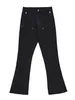 Pantalon Jeans Homme Coton Lavé Gris Noir Rétro Denim Pantalon à Cloche Taille Moyenne Casual Lâche Épissage Froissé Quatre Saisons Universel