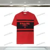Xinxinbuy Men Designer Tee Tシャツ23SSレター印刷ストライプ半袖コットン女性ブラックグリーンホワイトXS-L