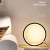 Lampade da tavolo 20CM Lampada a LED Camera da letto Scrivania circolare per soggiorno Comodino Touch Lampe De Chevet Decorazione rotonda per luce notturna