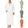 Etnik Giyim Uzun Kollu Gömlek Abaya Abaya Adam Moda Müslüman Setleri İslami Pakistan Jubba Thobe Erkekler İçin Tunik Arap Kaftan Robe Saudi