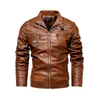 Men's Jackets Men's Autumn And Winter Men High Quality Fashion Coat PU Leather Jacket Motorcycle Style Casual Jackets Black Warm Overcoat 231120