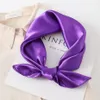 60X60cm Retro Designer Solid Colors Silk Scarf Headband for Women Fashion Long Handle Bag Scarves Paris Shoulder Tote Luggage Ribbon Head Wraps Fashion Style