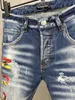 DSQ Phantom Turtle Jeans Men Jean Mens Designer de luxo Skinny Ripped Guy Cool Hole Denim Fashion Brand Fit Jeans Man Washed calça 20392