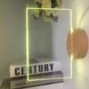 Night Lights Rewritable Light With Message Board Girl Bedroom Wooden Base Cute Soft Desk Lamp Room Decor Desktop Gift