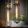 Hanglampen vintage metalen glas kunst suspensies