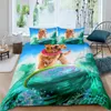 Bedding Sets Surf Duvet Capa Conjunto de férias no Havaí de Praia para Mulheres Adultas Meninas Tropicais Consolador de Poliéster Botânico