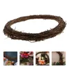 Decorative Flowers Ring Christmas Vine Wreath Front Door DIY Garland Frame Rattan Circle Advent