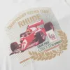 デザイナーファッション衣類 Tシャツ Tシャツハイストリートハンサム Rhude ニッチ F1 レーシングプリントメンズルーズ半袖 Tシャツ女性の夏のトップスストリートヒップホップ