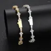 Correntes Hoyon Original Single Row Daimond Zircon Tennis Chain 6.5mm Homens Mulheres Pulseira Colar Hip Hop Moda Prata Jóias de Ouro