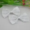 Decorative Flowers 10 Pcs Lace Satin Ribbon Flower Bows Party Crafts Wedding Appliques B48