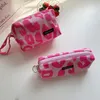 Cosmetic Bags Cases Japanese Style Plaid Women Canvas Handbags Purse Organizer Pencil Lipstick Makeup Leopard 230421