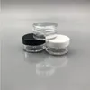 3 G 5 ML Empty Clear Container Jar with MultiColor Lids for Makeup Cosmetic Samples, Small Jewelry, Beads, Nail Charms and Accessories Ppbmv