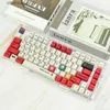 Tastaturen Cartoon Keycaps 123 Tasten für DIY mechanische Tastatur OEM PBT Key Caps Set Gelb Rot Spiel PC Gaming Kit Keycups Gamer 60% 65% Q231121