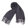 Foulards Femmes Foulard Pashmina Gris Foncé Doux Solide Plaine Châle Wrap Mode Cou Chaud Avec Franges Pour Hommes Et Hommes