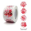 Present Wrap Chinese Year Stickers Roll Cartoon Bronzing Decal Sealing Tag dekaler för Tiger Spring Festival -inslagning