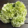 Bouquet de fausses fleurs artificielles en soie, 5 têtes de fleurs multicolores, hortensia Floral de jardin pour fête de mariage, FZH058 12 LL