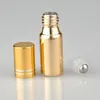 5ml UV Coated Essential Oil Roll On Bottle Stainless Steel Roller Ball Aluminum Lids fragrance Perfume Qbrga
