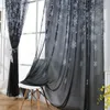 Curtain Snowflake Printed Sheer For Living Room Bed Window Decoration Organza Country Style Tende Gothic Home Decor