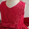 Abiti da ragazza Abito da primo compleanno per neonate Abito da festa a maniche lunghe Nato Natale Abbigliamento rosso Abiti da battesimo per bambini di 1 2 anni 231120