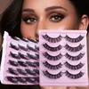 Thick Fluffy Russian Curled False Eyelashes Naturally Soft Light Handmade Reusable Multilayer 3D Faux Mink Lashes Full Strip Eyelash Extensions Beauty Supply