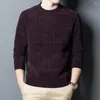 Men's Sweaters Comfortable Autumn Sweater For Men Lightweight Knitted Cotton Thick Round Neck Long Home
