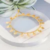 Anklets Design Women's Anklet 24K Gold Plated Copper Alloy Jewelry Love Pendant Micro Set Zircon Fashion