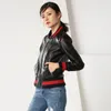 Femmes en cuir Moto Laides Bliker manteau en peau de mouton femme véritable veste femmes hiver automne vêtements réel LW255772