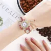 Zegarstka luksusowe zegarki dla kobiet wykwintna stopowa moda zegarek kreatywny kwarcowy bransoletka Elegante Montre