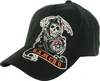 Casquettes theTV Sons of Anarchy Broderie Patch Reaper Crew Visière SAMCRO Homme Casquette de Baseball Punk Noir Casquettes de Moto J230421