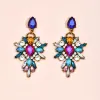 Dangle Chandelier Crossborder European And American Accessories Fashion Delicate Earrings Simple Crystal Glass Diamond Pea Dhgarden Dhgjp