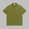 Hommes Tops Designer Été Printemps Vêtements Vert Foncé Mode Casual Luxe Classique Marque Motif Imprimé Perle Revers Polo Shirt Hommes T-shirts 0206 6MDU