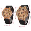 Wristwatches Irregular Windmill Shaped Geometric Cut Display Wooden Watch Clock Couple Wood Quartz Men Women Hours Reloj Hombre