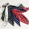 Scarves Luxury Soft Women Square Scarf Bandanas Wrap Dot Print Beautiful Laides Neck Headband Hair Tie Bag Decoration