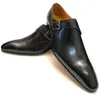 Kleid Schuhe Mode Blau Schwarz Männer Loafer Elegante Formale Anzug Atmungsaktive Leder Schuh Kein Slip Handgemachte Mönch Schöne Erwachsene Schuhe