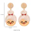 Ohrstecker 2023 Trend Piercing Originalität Weihnachten Perle Mode Elch Schneemann Weihnachtsmann Schlicht Schmuck-Accessoires