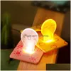 Autres fournitures de fête de fête Incroyable nouveauté éclairage veilleuse dessin animé Portable poche Led carte lampe dans sac à main portefeuille vente Fo Dhtob