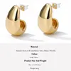Boucles d'oreilles en acier inoxydable crochet pour femmes broche minimaliste Chic Style Baroque élégant femme bijoux délicat boucle d'oreille cadeau 2023