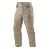 Calça masculina calça tática militar masculina calça exército de desgaste de desgaste a desgaste de desgaste de desgaste de roupas masculinas machos machos de rua múltiplos bolsos da calça s-5xl 230420