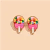 Boucles D'oreilles Collier Boucle D'oreille Européen Et Américain Vente Candycolored Lollipop Ensemble De Bijoux Doux Mignon Girly Style Collarbon Dhgarden Dhma4