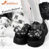 Dress Shoes Wedge High Heels Y2k Shoes 2023 Summer Hot Star Graffiti Women Shoes On Platform Punk Gothic Lolita Mary Jean Platform Shoes T231121