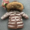 Para baixo casaco crianças menina menino inverno pele real engrossado jaquetas 90 para baixo longo casaco jaqueta casaco 1-12y bebê crianças roupas -30 outwear 231120