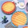 Baking Dishes Pans 3 Size Airfryer Reusable Pot Sile Easy To Clean Oven For Round Liner Pizza Chicken Plate Grill Nonstick Pan Mat Dhlxx