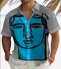 남성용 캐주얼 셔츠 플라밍고 프린트 슬립 셔츠 스트리트 스트리트 탑 여름 패션 의류 통기성 스포츠 카디건