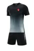 Stade Brestois 29 Survêtements pour hommes été loisirs costume à manches courtes costume de sport loisirs de plein air jogging loisirs sport chemise à manches courtes