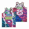 Basket 25 Morris Movie Jerseys TV Movie Saved by the Bell University High School per gli appassionati di sport Pullover retrò traspirante cucito HipHop College Team Camicia blu