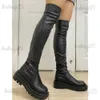 Bottes KarinLuna haute qualité bottes gothiques talon carré plate-forme 2021 hiver noir Sexy confortable femmes sur genou bottes hautes plate-forme chaussures T231121