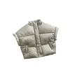 Gilet 2023 coreano inverno bambini ragazzo gilet Parka cotone imbottito addensare caldo infantile outwear cappotto retrò casual solido giacca per bambini 231121