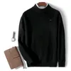 Men's Sweaters Cashmere Wool Half Height O-Neck For Men Pullover 2023 Autumn Winter Soft Lightweight Warm Knitted Sweater Pull Homme